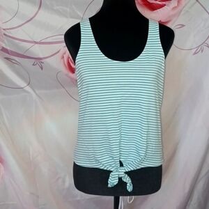 GAP striped tie front tank top